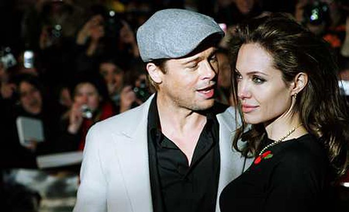 Brad Pitt og Angelina Jolie.