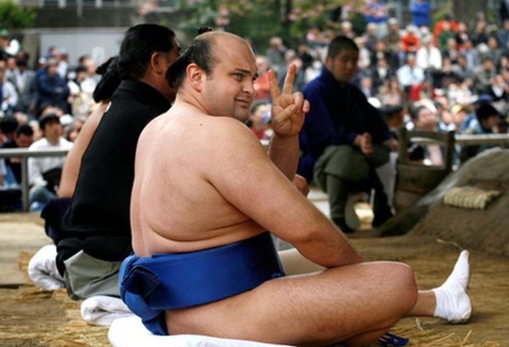 Annar bræðranna, Hakurozan sést hér á móti í fyrra.