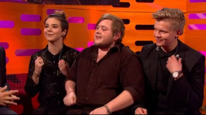 Nanna Bryndís, Ragnar og Brynjar, meðlimir í íslensku hljómsveitinni Of Monsters and Men.