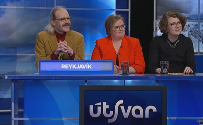 Óttar Proppé, Silja Bára Ómarsdóttir og  Vera Illugadóttir skipuðu lið Reykjavíkur í kvöld.