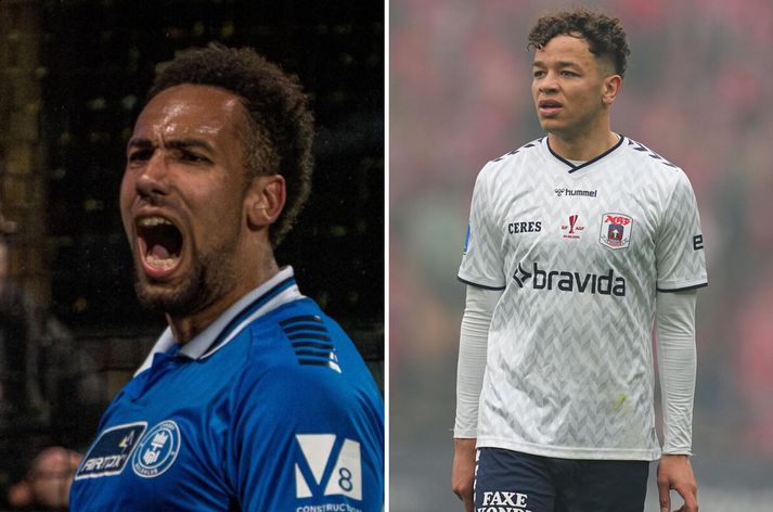 Ísak Snær Þorvaldsson og Mikael Anderson mætturst þegar Lyngby og AGF gerðu jafntefli í dönsku úrvalsdeildinni.