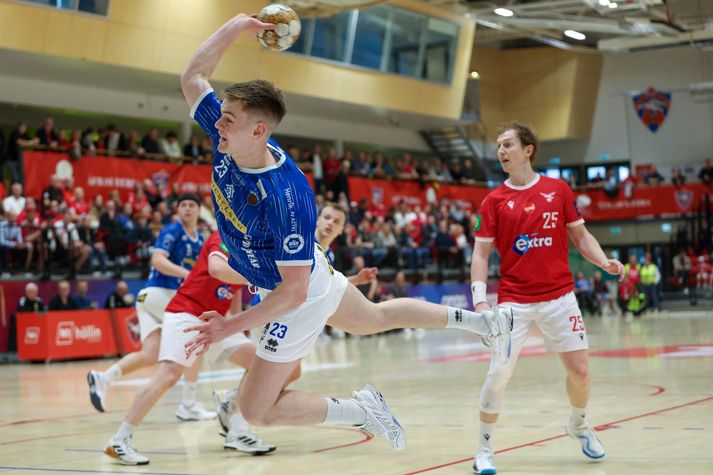 Reynir Þór Stefánsson fór á kostum með Fram í vetur.