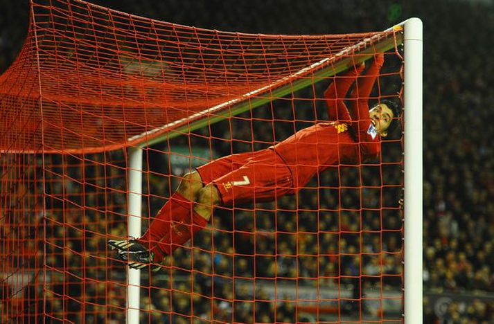 Luis Suarez í leik með Liverpool.