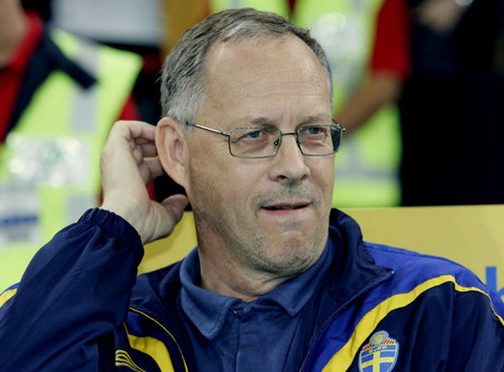 Lars Lagerbäck, þjálfari sænska landsliðsins í knattspyrnu.