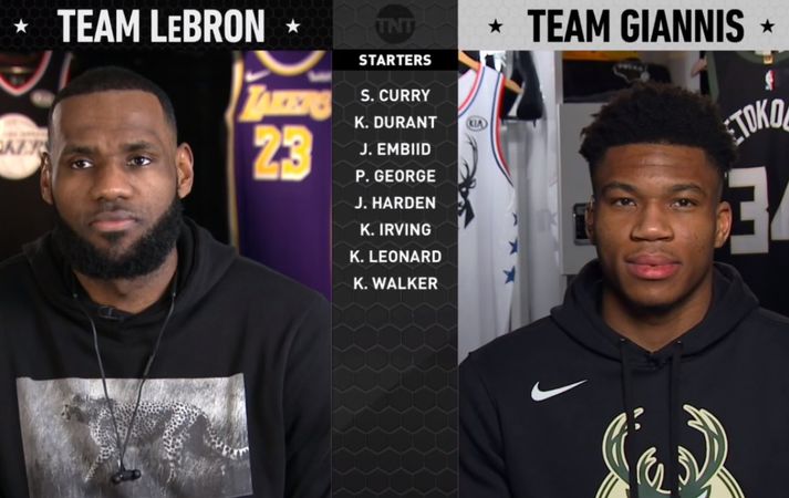 LeBron James og Giannis skemmtu sér bara ágætlega.