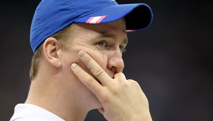 Peyton Manning trúði vart eigin augum í gær.