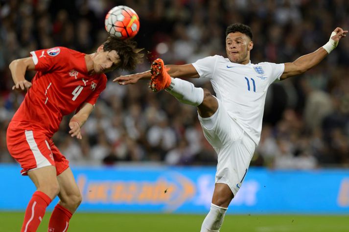 Oxlade-Chamberlain í landsleik.