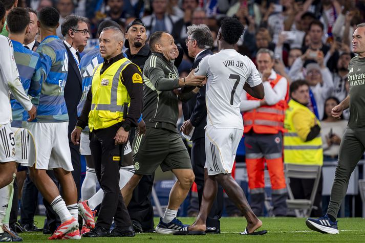 Það voru læti eftir leik Real Madríd og Barcelona.