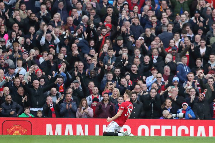 McTominay fagnar marki sínu gegn Brighton.