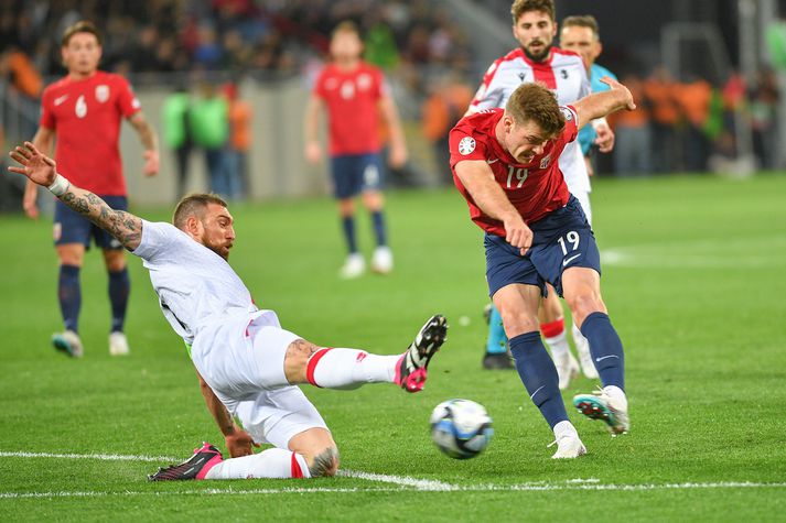 Georgía og Noregur gerðu 1-1 jafntefli í dag.