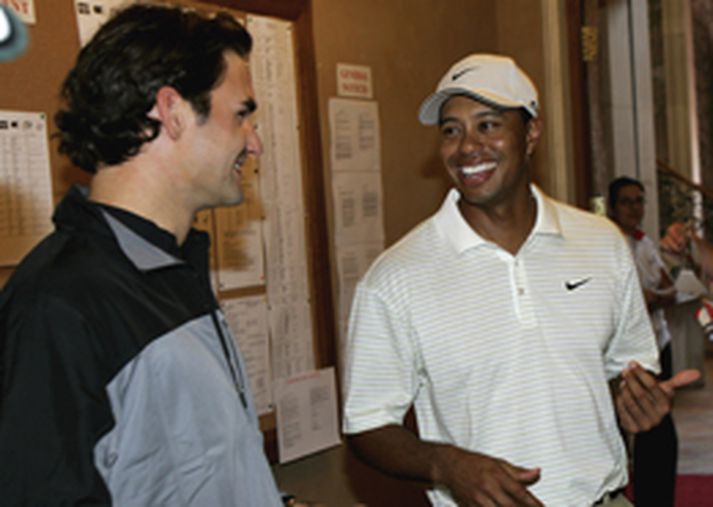 Tiger Woods og Roger Federer eru ágætis vinir og hafa meðal annars boðið hvor öðrum á mót hvors annars.