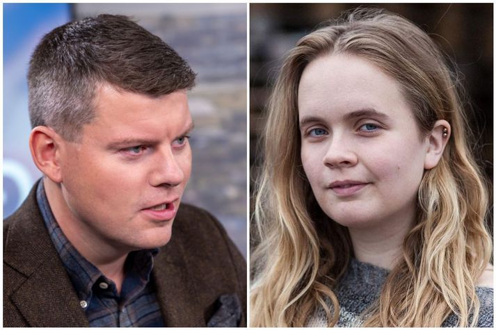Salvör Gullbrá Þórarinsdóttir (t.h.) kærði ummæli Stefáns Einars Stefánssonar (t.h.) um sig sem féllu í spjallþætti á mbl.is í október.