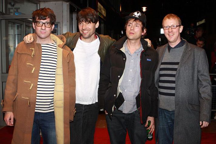 Graham Coxon, Alex James, Damon Albarn og Dave Rowntree.