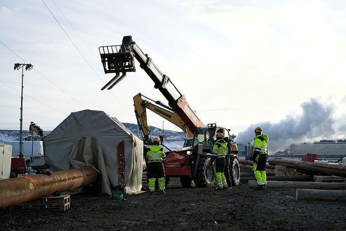 Kvika heldur áfram að safnast í hólfið undir Svartsengi