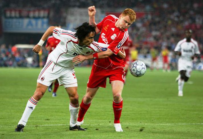 John Arne Riise í úrslitaleik Meistaradeildarinnar síðastliðið vor.