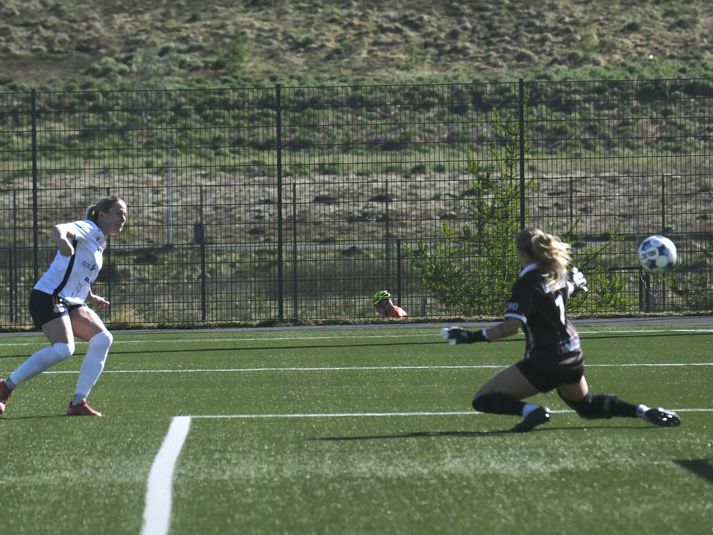 Sandra María Jessen skoraði tvö mörk í dag.