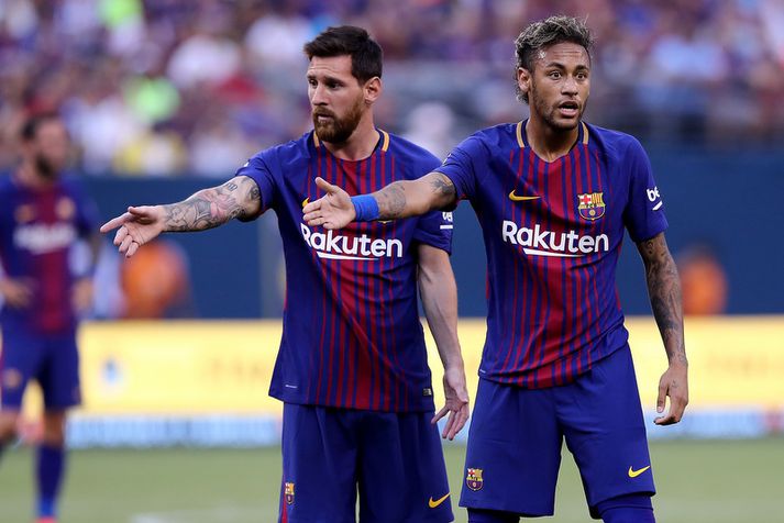 Lionel Messi og Neymar þegar þeir léku saman hjá Barcelona.