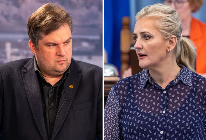 Pawel Bartoszek, þingmaður Viðreisnar, og Nanna Margrét Gunnlaugsdóttir, þingmaður Miðflokksins ræddu málin í kvöldfréttum Sýnar