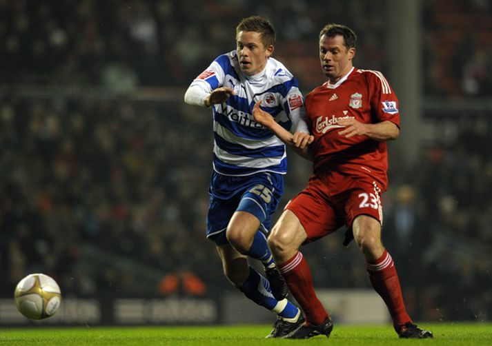 Gylfi í leik gegn Liverpool.