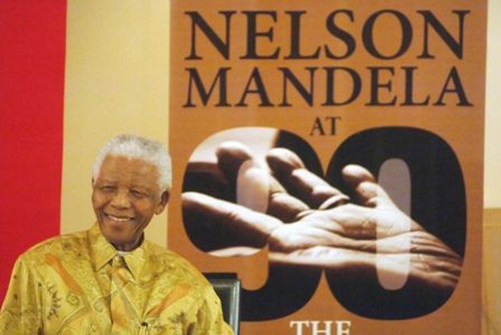 Nelson Mandela varð níræður í júlí. Mynd/ AFP.