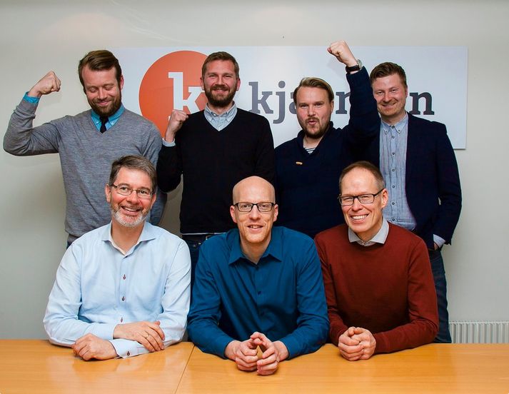 Aðstandendur Kjarnans voru kampakátir eftir hlutafjáraukninguna á síðasta ári.