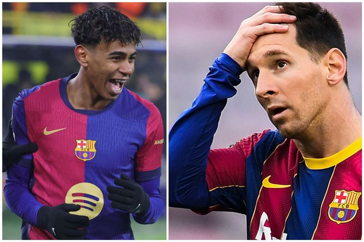 Lamine Yamal og Lionel Messi komu báðir ungir inn hjá Barcelona og urðu nánast um leið algjörir lykilmenn liðsins.