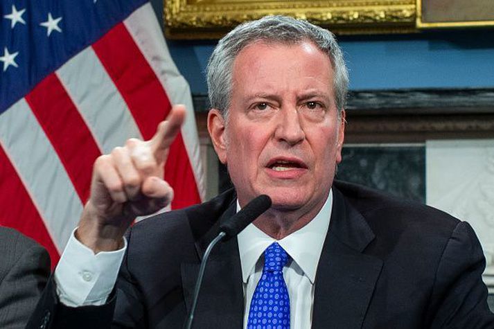 Bill de Blasio, borgarstjóri New York borgar.