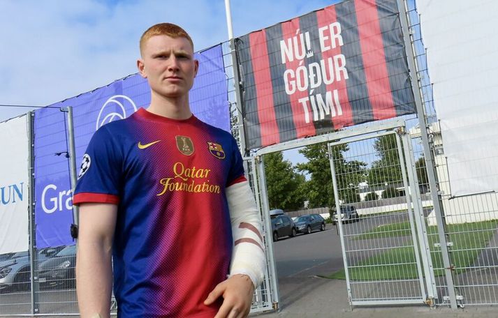 Sveinn Gísli ætlar sér að vera mættur aftur út á völl sem fyrst. 