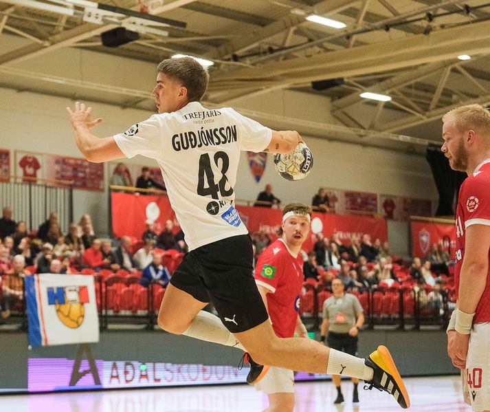 Símon Michael Guðjónsson raðaði inn mörkum á Selfossi í kvöld.
