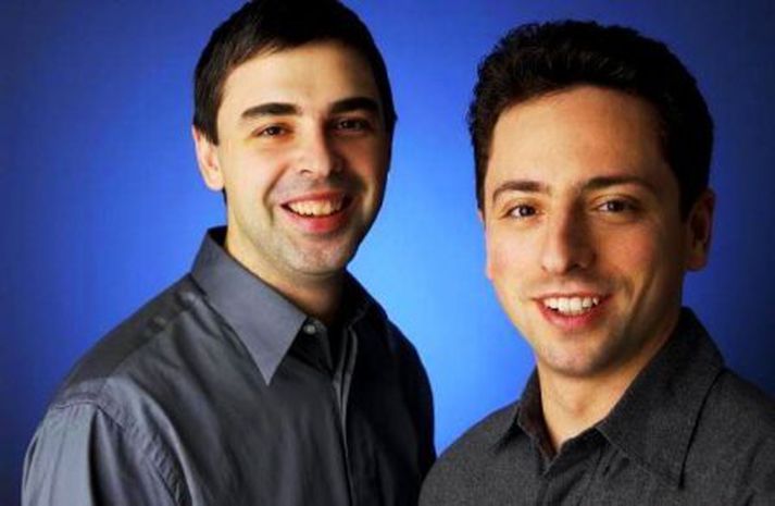Larry Page og Sergei Brin, stofnendur Google.