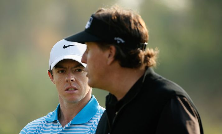 Rory og Mickelson.