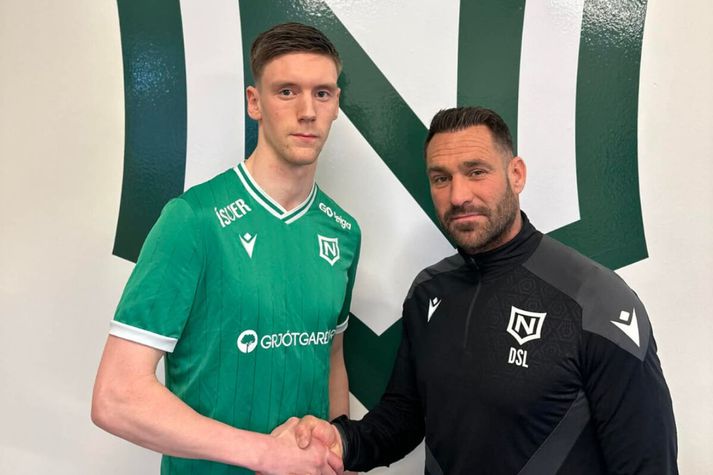 Bragi Karl var á dögunum keyptur til Njarðvíkur frá FH. Hann skoraði mark í sínum fyrsta leik fyrir Njarðvík í dag. 