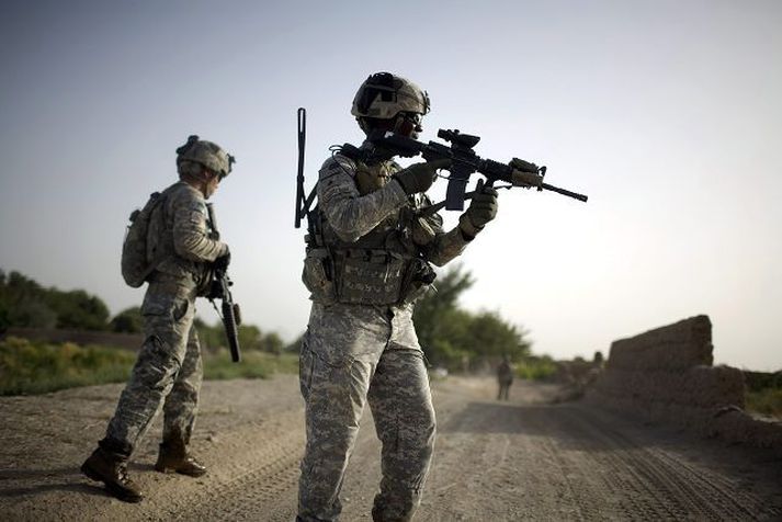 Hermenn við störf í Afganistan.