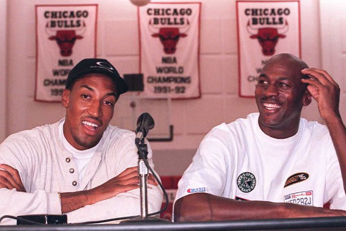 Scottie Pippen og Michael Jordan.