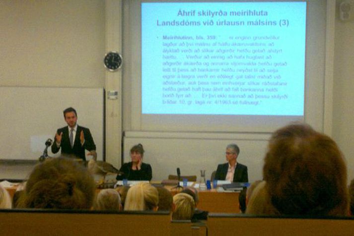 Frá fundi Orators og Lagastofnunar Háskóla Íslands í dag.