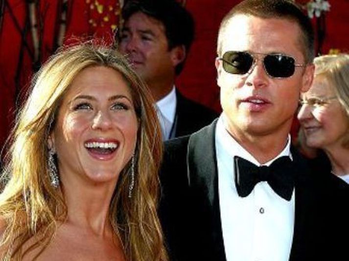 Jennifer Aniston og Brad Pitt þegar allt lék í lyndi.