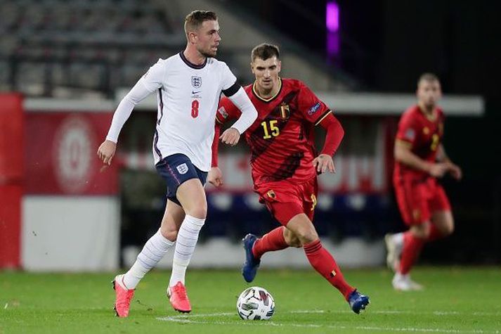 Henderson í 2-0 tapinu gegn Belgum í gær.