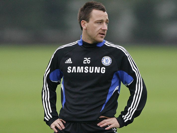 John Terry á æfingu með Chelsea.