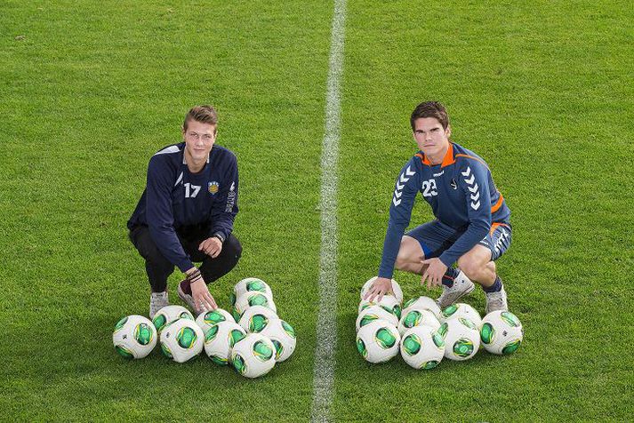 Hólmbert Aron Friðjónsson og Viðar Örn Kjartansson