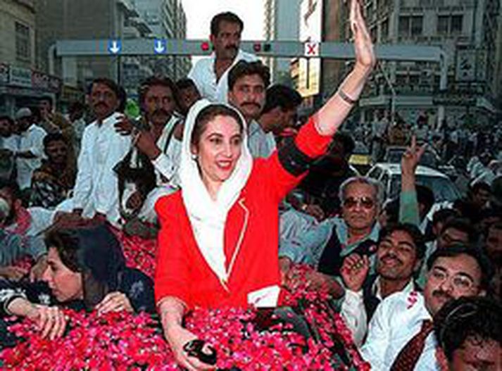 Benazir Bhutto, fyrrum leiðtogi Þjóðarflokksins í Pakistan.