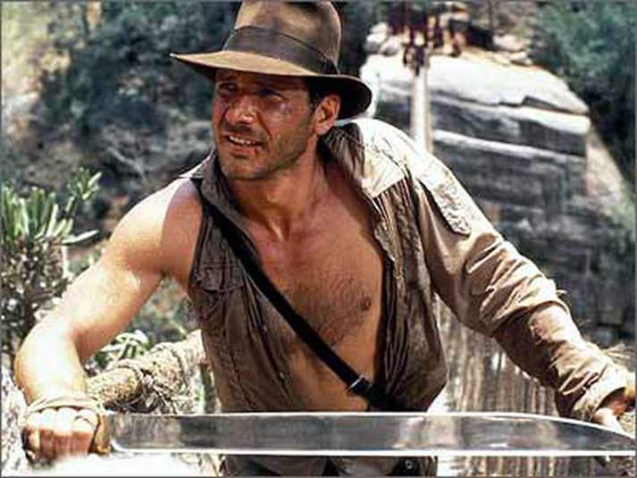 Harrison Ford fékk hlutverk Indiana Jones árið 1981 en myndinni var leikstýrt af Steven Spielberg.