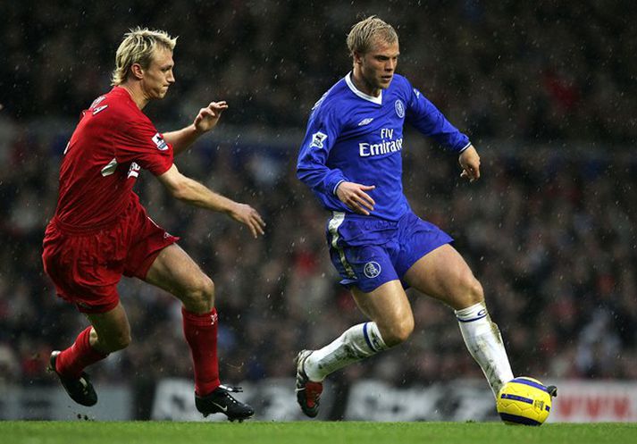 Eiður Smári hefur spilað fjölmarga leiki gegn Liverpool á Anfield á ferlinum.