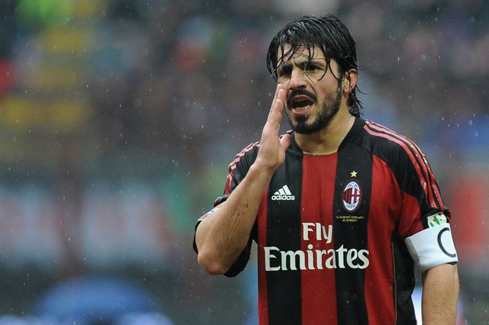 Gattuso í leik með Milan.