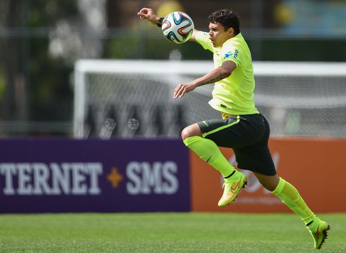Silva á æfingu með Brasilíu
