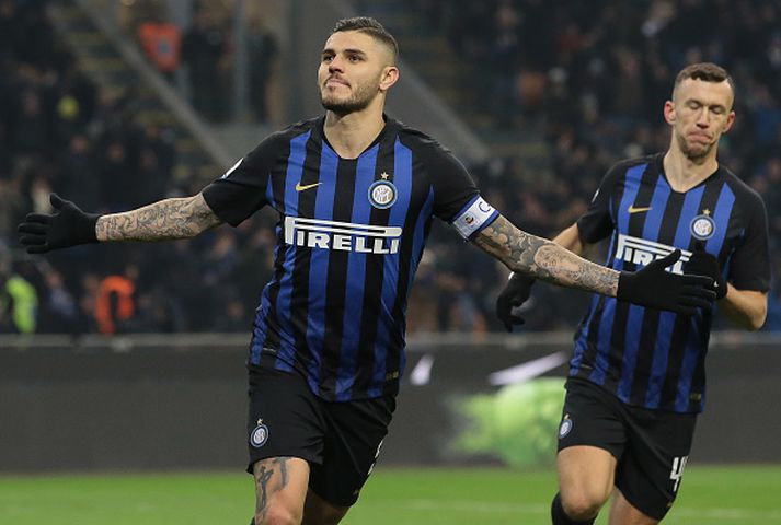 Icardi fagnar marki sínu