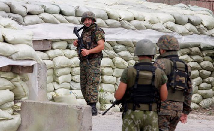 Hörð átök voru fyrir tíu dögum milli Rússa og Georgíumanna.