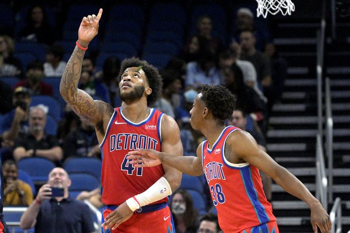 Saddiq Bey átti magnaðan leik með Detroit Pistons liðinu í nótt.