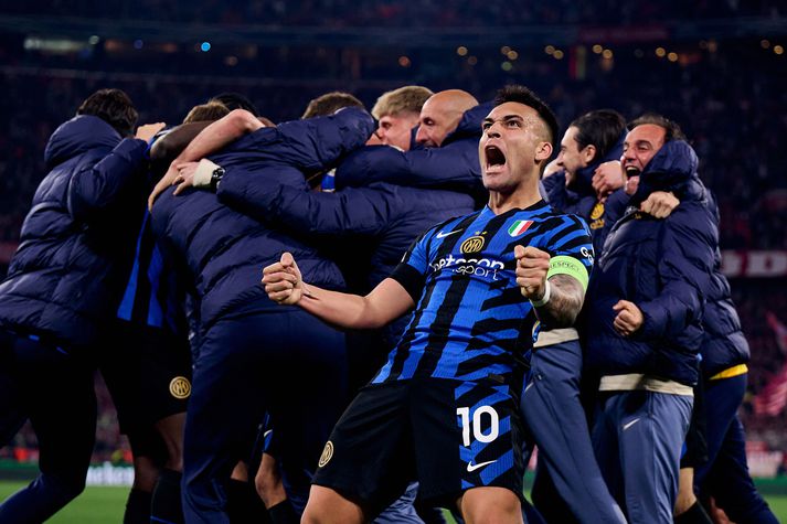 Lautaro Martinez kom Inter á bragðið í kvöld.
