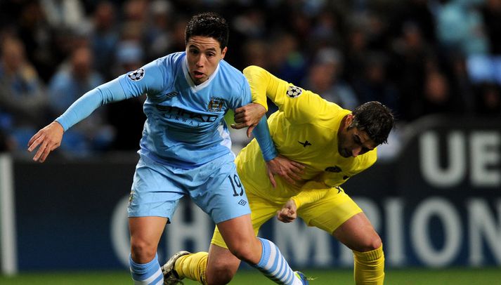 Nasri í leik með Manchester City.