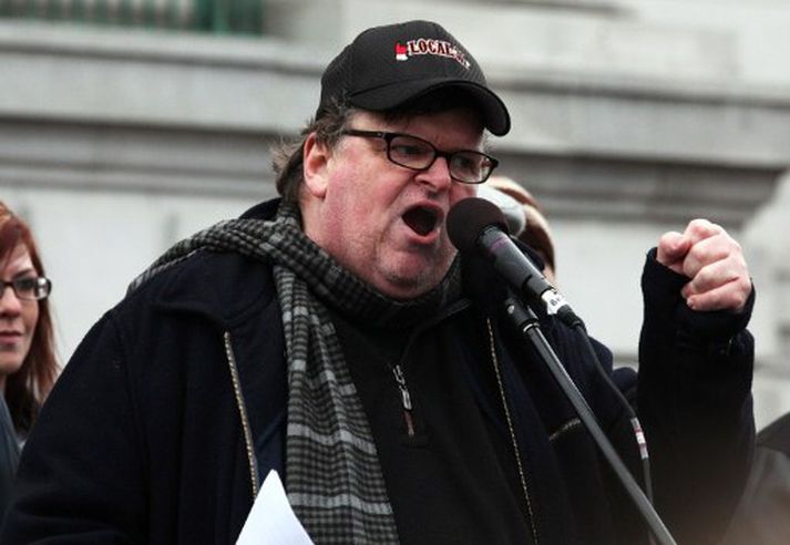 Michael Moore er heitt í hamsi, nú sem endranær.